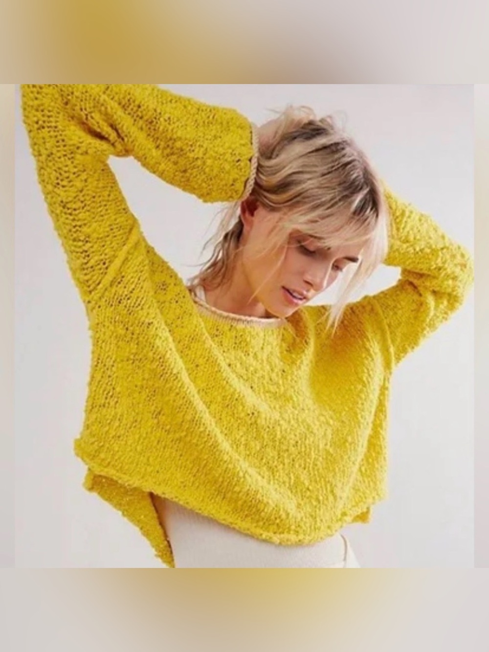 Free People Rosie Sweater ~ Sunshine Yellow